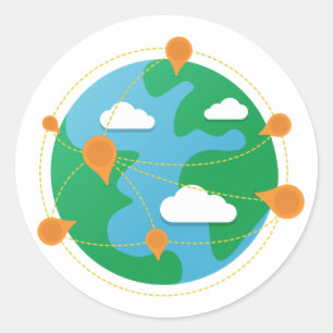 Kratzer-Tagesaufkleber (weiß) Runder Aufkleber