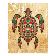 Kratzer und abgetragener Haida Spirit Sea Turtle