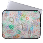 Kratzte Pixel in farbiger Textur über weißlich Laptopschutzhülle (Vorderseite)