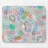 Kratzte Pixel in farbiger Textur über weißlich Mousepad (Vorne)