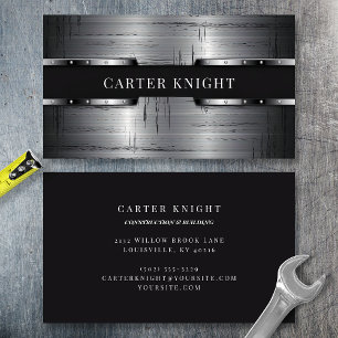 Kratztes Metall Industriedesign Visitenkarte