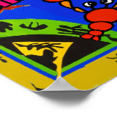 Kraubfisch Abstrakt Poster (Ecke)