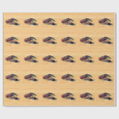 Kraubfisch auf Holz Geschenkpapier (Flach)