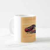 Kraubfisch auf Holz Kaffeetasse (Vorderseite Links)