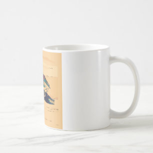 Kraubfisch auf Holz Kaffeetasse