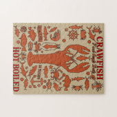 Kraubfisch auf Holz Puzzle (Horizontal)