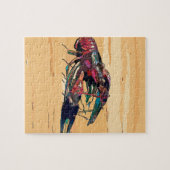 Kraubfisch auf Holz Puzzle (Horizontal)