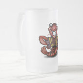 Kraubfisch Mattglas Bierglas (Vorderseite Links)