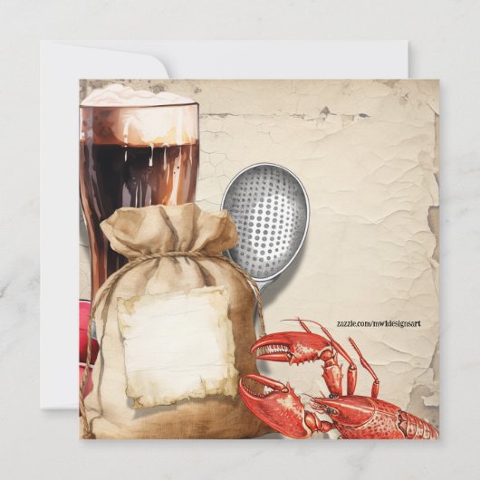 Kraubfisch | Mudbugs und Bier - Party Einladung (Rückseite)