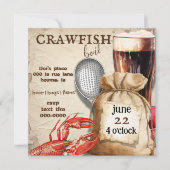 Kraubfisch | Mudbugs und Bier - Party Einladung (Vorderseite)