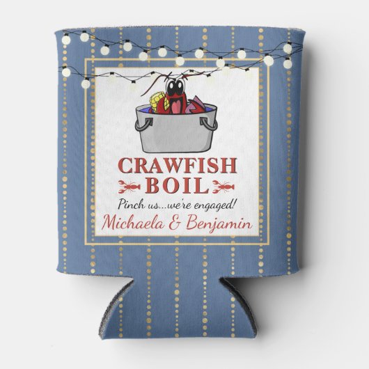 Krausefisch Köhlerkohl Blaues Party Verlobung Dosenkühler (Vorderseite)