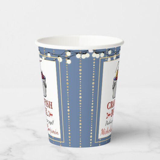 Krausefisch Köhlerkohl Blaues Party Verlobung Pappbecher (Links)