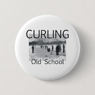 Kräuselnde alte Spitzenschule Button