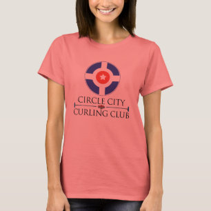 Kräuselnde Kreis-Stadt - der Wecker-T - Shirt der