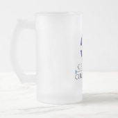 Kräuselnde Kreis-Stadt - mattierte Bier-Tasse Mattglas Bierglas (Links)