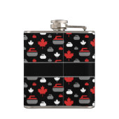 Kräuselnfelsen-Flasche Kanadas mit Monogramm Flachmann (Rückseite)