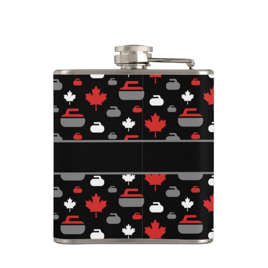 Kräuselnfelsen-Flasche Kanadas mit Monogramm Flachmann (Rückseite)