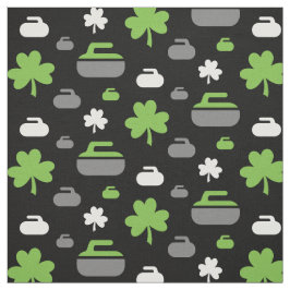 Kräuselnfelsen und Kleeblatt-Gewebe Stoff