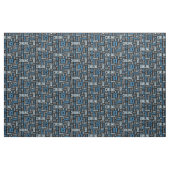 Kräuselnjargon-Gewebe - Blau und Schwarzes Stoff (Yard (91,4 cm))