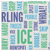 Kräuselnjargon-Gewebe - Grün und Blau Stoff (Nahaufnahme)