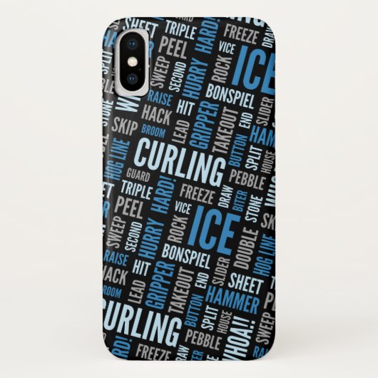 Kräuselnjargon-Handy-Fall - Blau und Schwarzes Case-Mate iPhone Hülle (Rückseite)