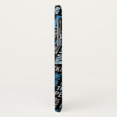 Kräuselnjargon-Handy-Fall - Blau und Schwarzes Case-Mate iPhone Hülle (Hinten/Links)