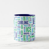 Kräuselnjargon-Kaffee-Tasse - Blau und Grün Zweifarbige Tasse (Mittel)