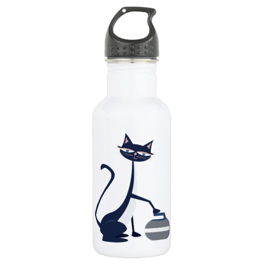 Kräuselnkatze Edelstahlflasche (Vorderseite)