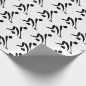 Kräuselnlockenwickler-Steinfelsen-Besen Geschenkpapier (Ecke)