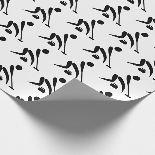 Kräuselnlockenwickler-Steinfelsen-Besen Geschenkpapier (Ecke)