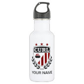 KräuselnWappen-Wasser-Flasche - addieren Sie Ihren Trinkflasche (Vorderseite)