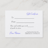 Kräuselung im ruhigen blauen Wasser - Rabattkarte (Rückseite)