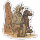 Kraushauben Retriever Auto Aufkleber (Vorderseite)