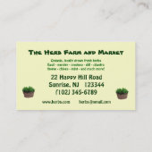 Kraut-Bauernhof-Markt Visitenkarte (Rückseite)