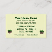 Kraut-Bauernhof Visitenkarte (Rückseite)