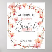 Kraut des Brautparty der Rosa und Weißen Orchideen Poster (Vorne)