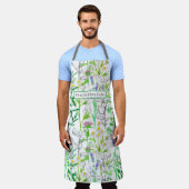 Kraut-Pflanze Botanische Wasserfarbe Rosemary Thym Schürze (Getragen)