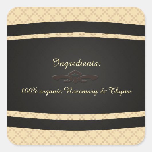 Kraut-u. des Gewürz-U Quadratischer Aufkleber (Vorderseite)