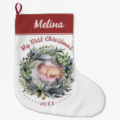 Kraut und Grün Das erste Weihnachtsjubiläum des Ba Großer Weihnachtsstrumpf (Vorderseite)