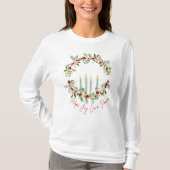 Kraut und Kerzen Advent T-Shirt (Vorderseite)