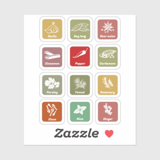 Kraut- und Spice-Jar-Etiketten für Ihre Pantry-Auf Aufkleber (Blatt)