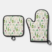 Krautdesign Ofenhandschuh & Topflappen-Set (Vorderseite)
