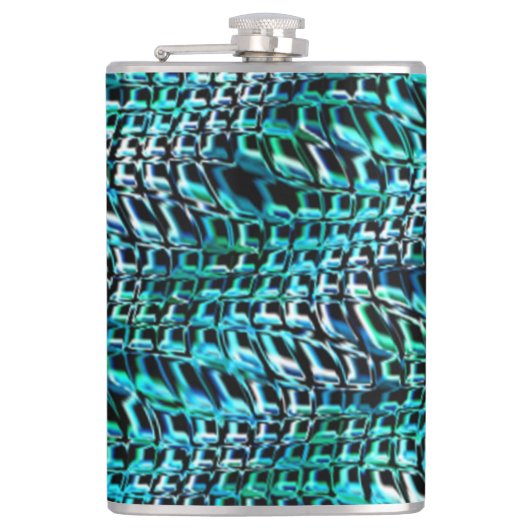 Kraute und gewellte Schnabelsack-Masche, grüner Zy Flachmann (Vorderseite)