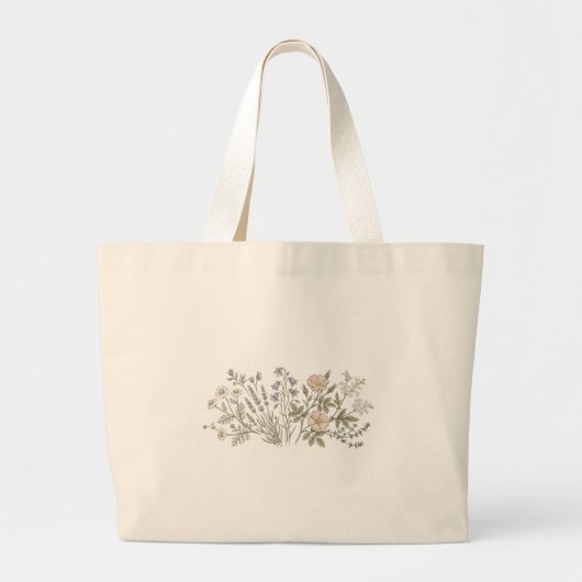Kräuter-Blumen-Tasche Jumbo Stoffbeutel (Vorne)