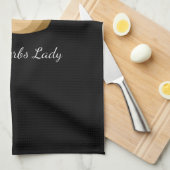 Kräuter - Crazy Herbs Lady Geschirrtuch (Viertel Falte)