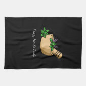 Kräuter - Crazy Herbs Lady Geschirrtuch (Horizontal)