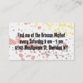 Kräuter gemischt 2 kulinarische Koch Catering Visi Visitenkarte (Rückseite)