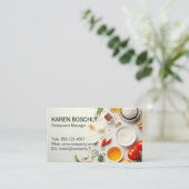 Kräuter Gewürze | Lebensmittelzutaten Visitenkarte (Stehend Vorderseite)