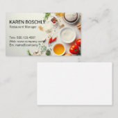 Kräuter Gewürze | Lebensmittelzutaten Visitenkarte (Vorne/Hinten)