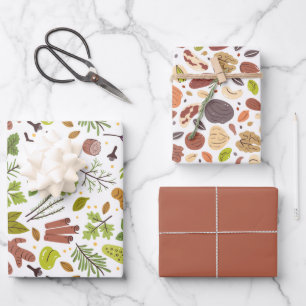 Kräuter Gewürze Nüsse Bauernmarkt Frische Produkte Geschenkpapier Set